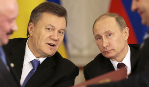 Ukrainian president Viktor Yanukovych (left) and Russian president Vladimir Putin.